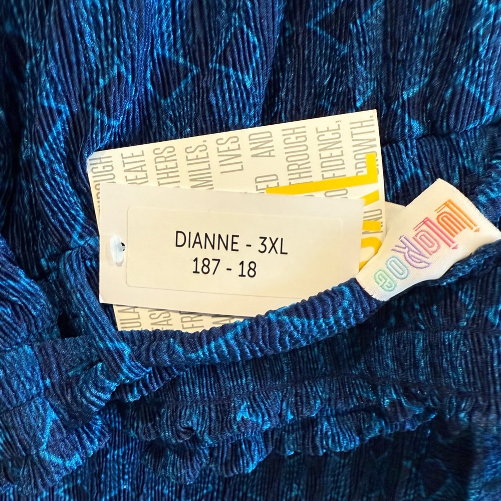 LuLaRoe Dianne Navy Textured Wide Leg Pants